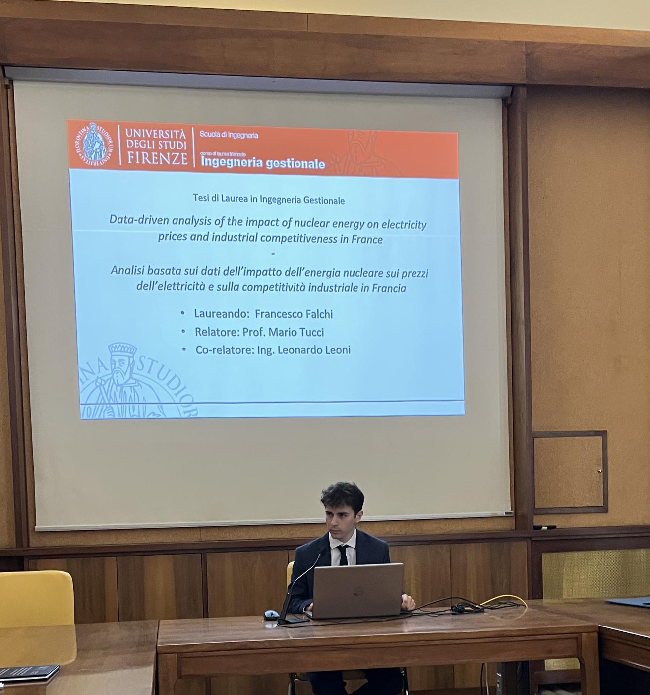 La discussione della tesi di laurea all'Università di Firenze